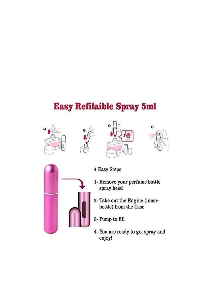 ORiTi - ORiTi 5 PCS  Portable Bottom Refillable Perfume Atomizer Spray Perfume Bottle Set for Travel - Image 1