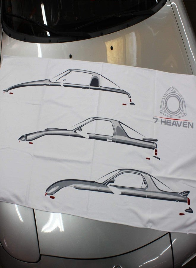 Rotary13B1 7Heaven RX-7 FB FC FD on White Beach Towel - Image 2