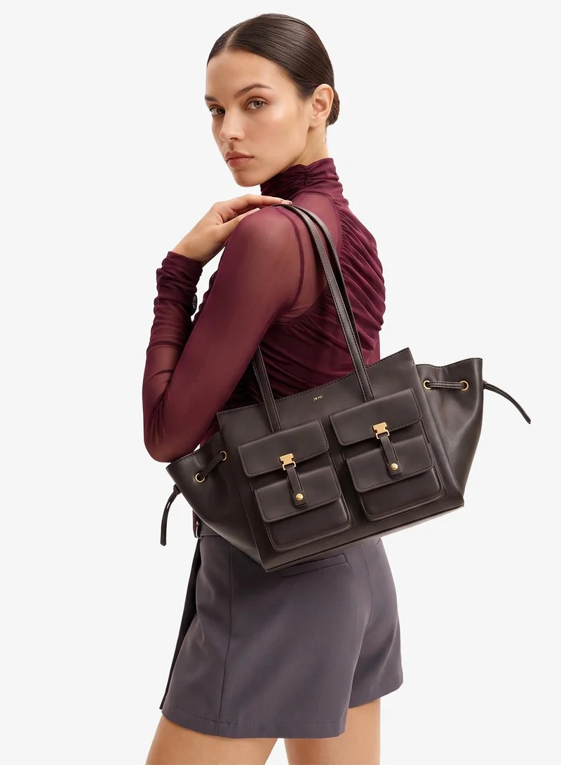 Jw Pei Dark brown Linda Tote Bag for Women | Best Price UAE