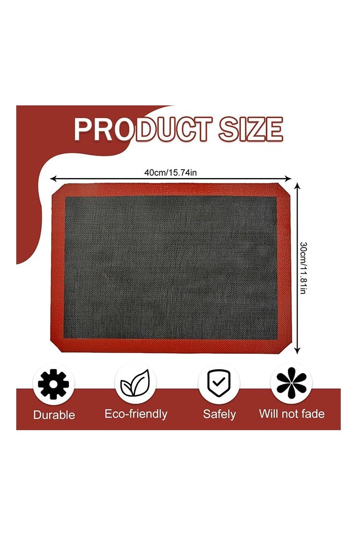 حصيرة فرن سيليكون مثقبة بدقة، حصيرة معكرونة مثقبة، حصيرة خبز سيليكون، ورقة قالب خبز، 40 × 30 سم - Image 2