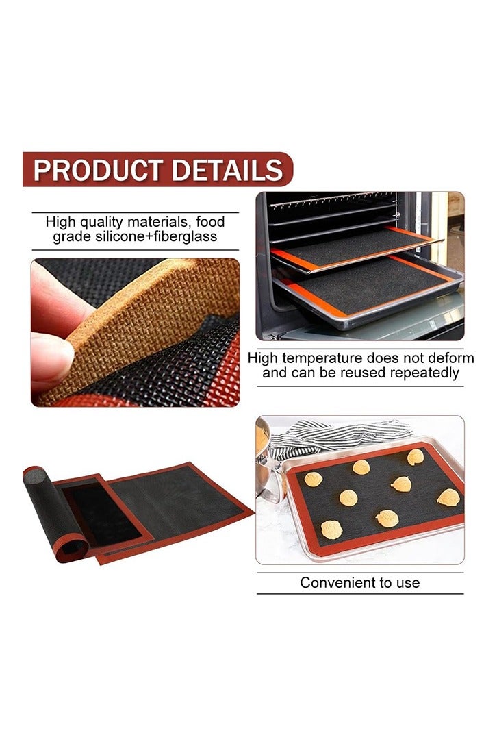 حصيرة فرن سيليكون مثقبة بدقة، حصيرة معكرونة مثقبة، حصيرة خبز سيليكون، ورقة قالب خبز، 40 × 30 سم - Image 3