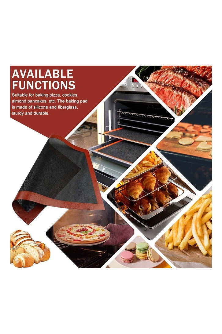 حصيرة فرن سيليكون مثقبة بدقة، حصيرة معكرونة مثقبة، حصيرة خبز سيليكون، ورقة قالب خبز، 40 × 30 سم - Image 4