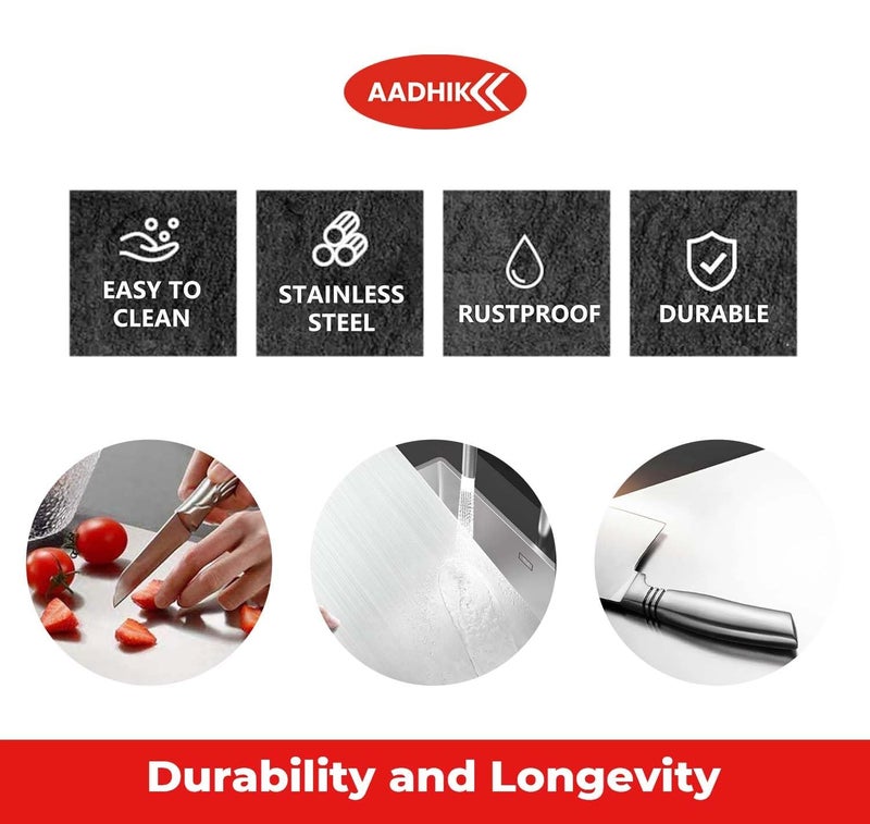 AADHIK Large Size Chopping Board Stainless Steel Metal Cutting Kitchen,Heavy Duty Choping-Board Vegetable,Fruit Cutter, Meats Vegetable Chopper Boards,Safe Durable -36 cm*25 cm - Image 5