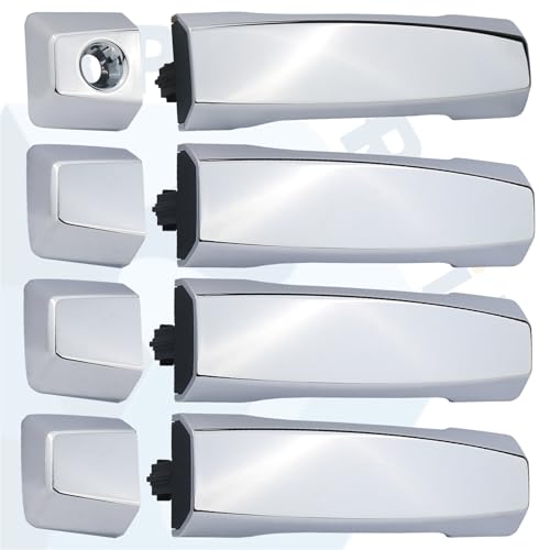 APPERFiT Exterior Door Handles Chrome Compatible with Nissan Titan 20042020 Front Rear Door Panels Left Driver Right Passenger Side Replaces 80640ZC00A 806479FU0E 806469FU0B - Image 3