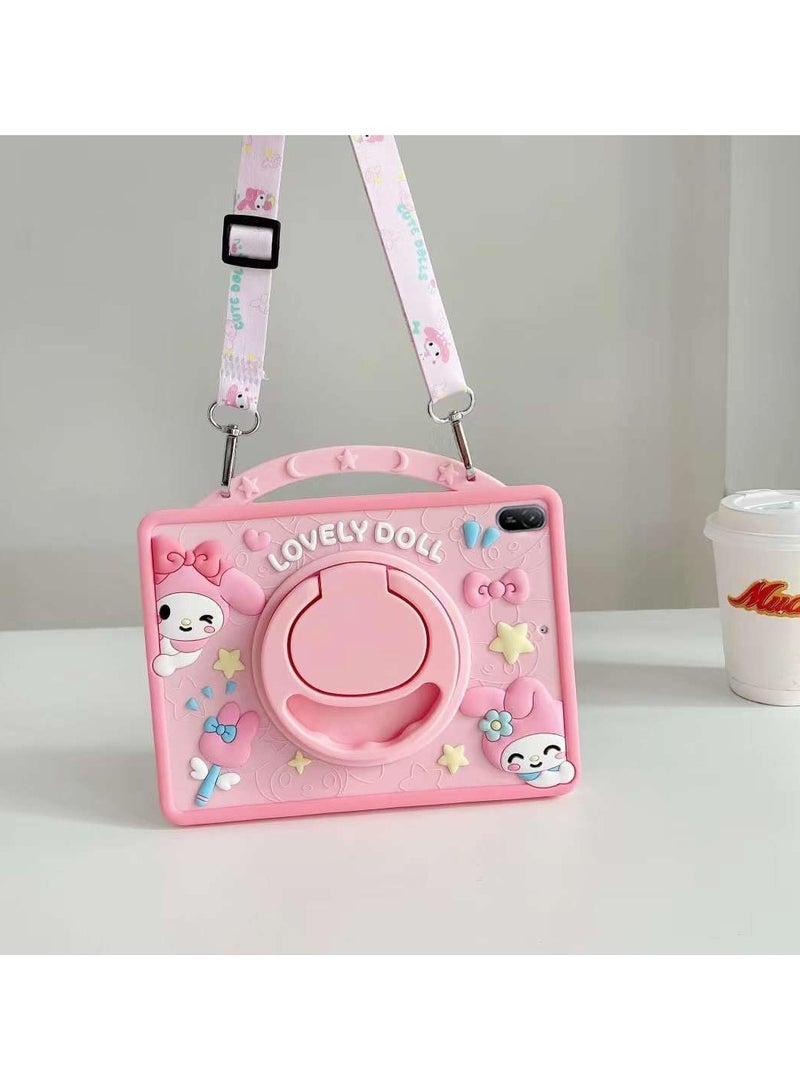VKL Kids Case Compatible with Honor Pad X8a 11" 2024, Cute Astronautobot Kids Tablet Cover with Pencil Holder, Shockproof Lightweight Handle Stand with Shoulder Strap Handle & Kickstand - Image 1