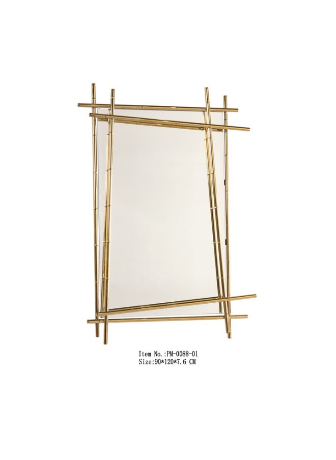 Kiana home furnishing - Bamboo Gold Rectangular Mirror - Image 1