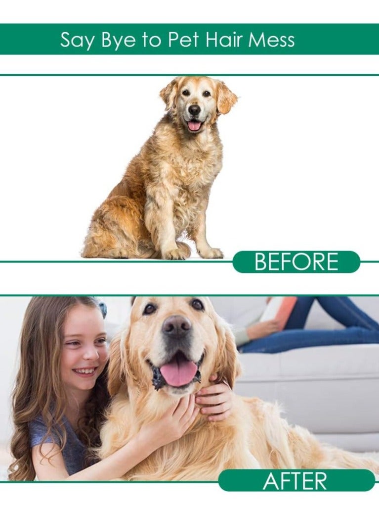 Bukela Pet Hair Remover Gloves, Deshedding Glove for Dog and Cat, Gentle De-Shedding Glove Brush, Green, 2 Pair - Image 3