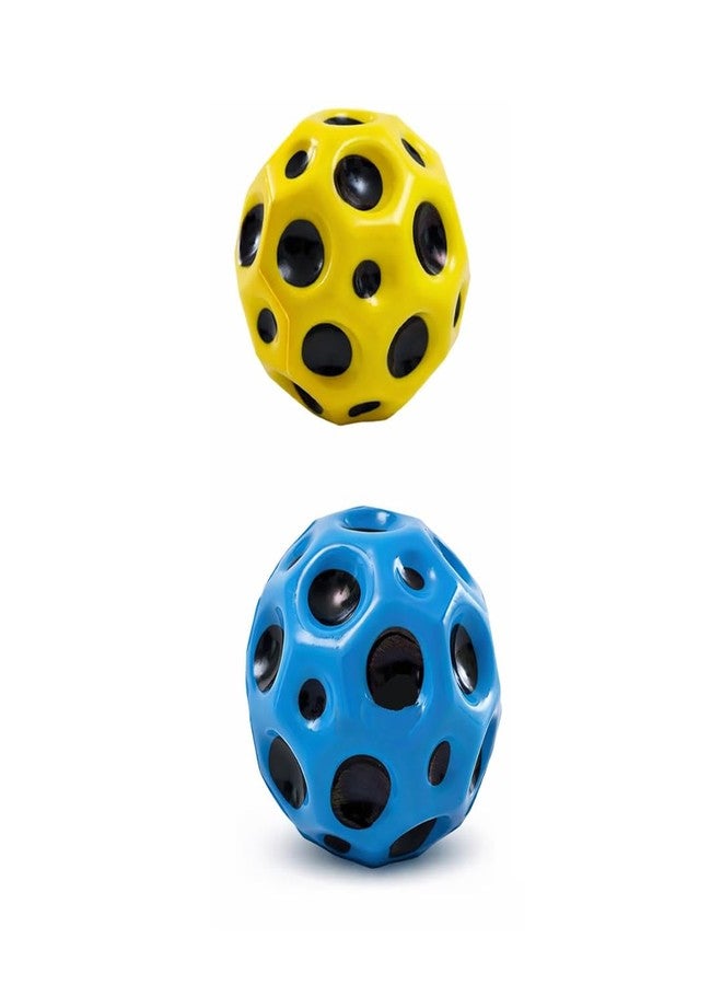 ADTOO Colorful Perforated Moon Balls, Lightweight Bouncy Balls with Crater Design, Multi-Color (Pack of 2) PIS Outdoor Play and Sports. - Image 1