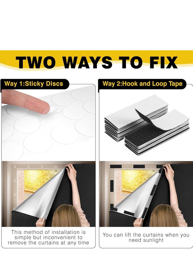 DMG TECH - Shades for Windows(1.45 * 1M) 100% Blackout Blinds Room Darkening for Baby Nursery Bedroom Dorm Room Office or Travel Use - Image 1