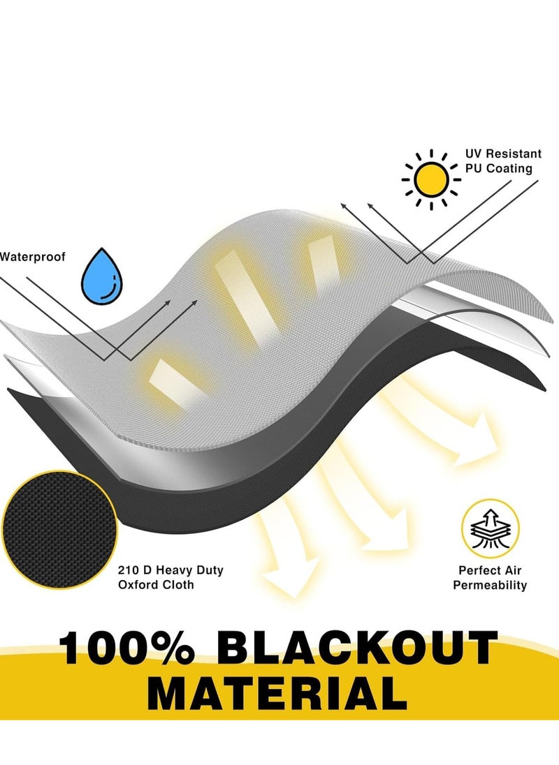 DMG TECH - Shades for Windows(1.45 * 1M) 100% Blackout Blinds Room Darkening for Baby Nursery Bedroom Dorm Room Office or Travel Use - Image 1