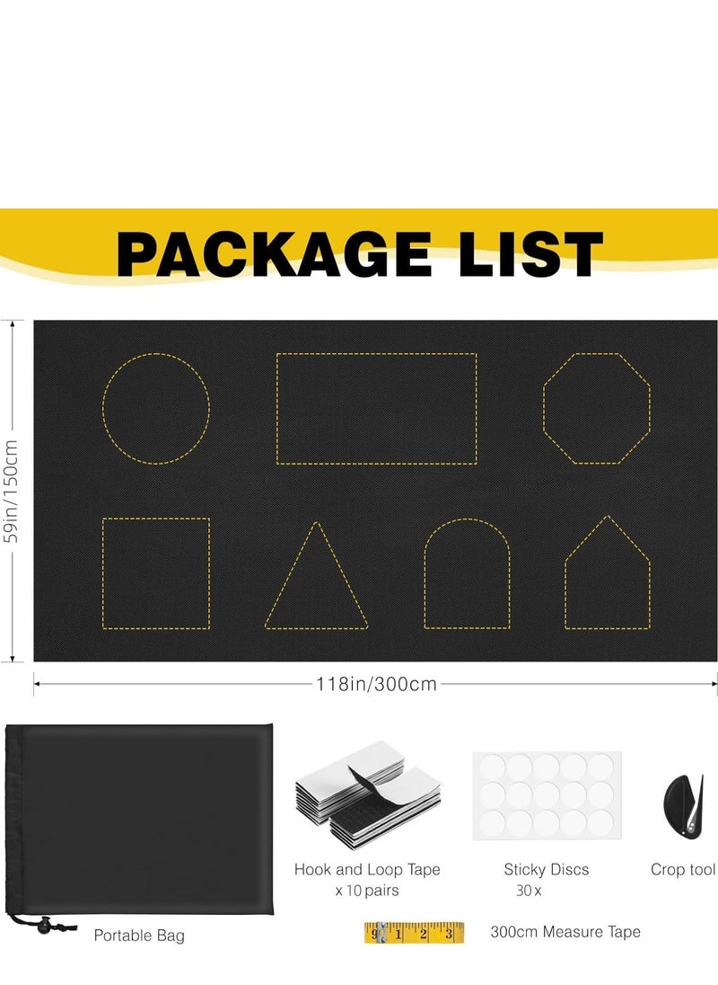 DMG TECH - Shades for Windows(1.45 * 1M) 100% Blackout Blinds Room Darkening for Baby Nursery Bedroom Dorm Room Office or Travel Use - Image 1