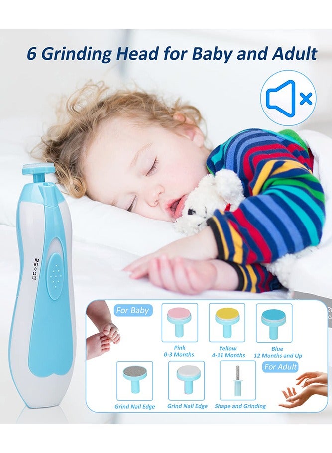 Bebiland New Baby Healthcare and Grooming Kit, 20 in 1 Baby Electric Nail Trimmer Set Newborn Nursery Health Care Set for Newborn Infant Toddlers Baby Boys Girls Kids 0-3 Years (Blue) - Image 3