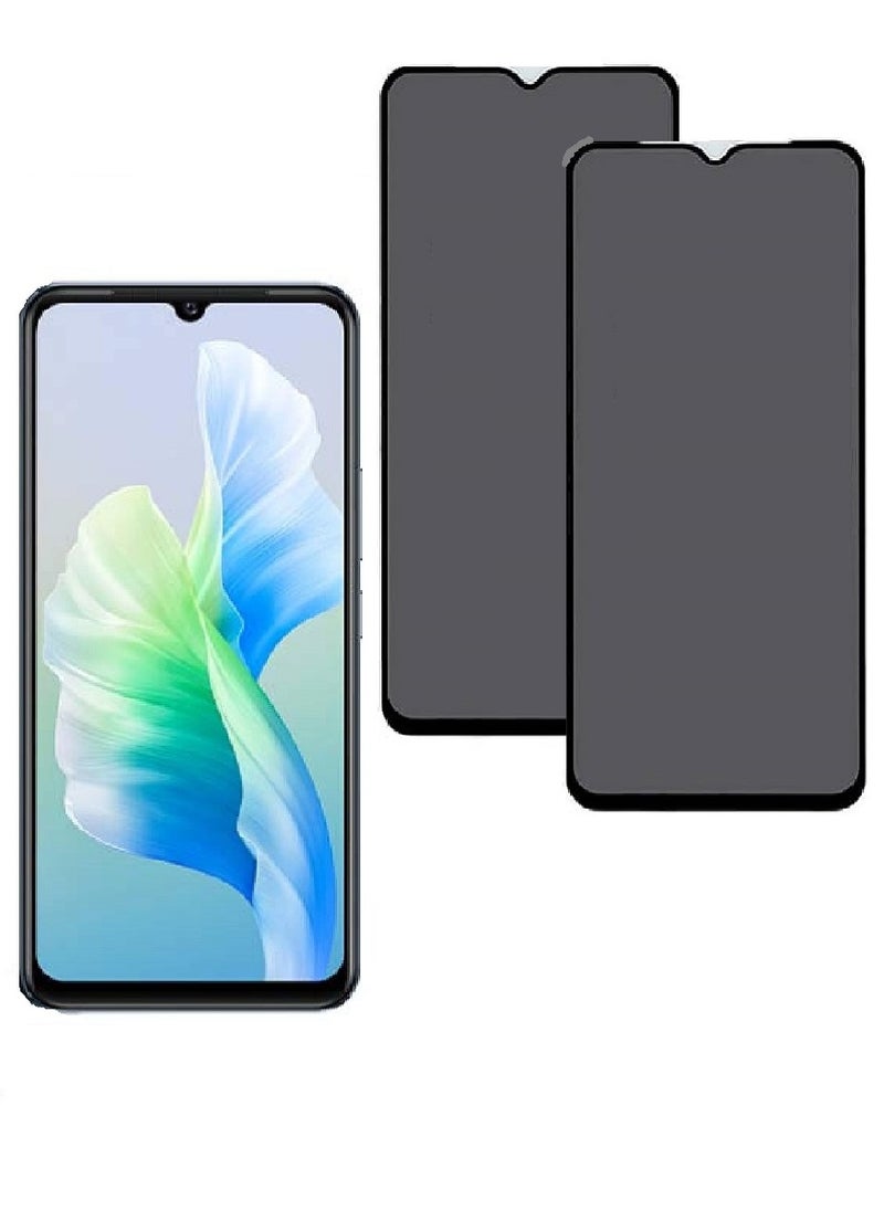 we3 2 Pieces Tempered Glass Screen Protector Anti-Spy Privacy Designed For vivo V23e Full Screen Coverage And Bubble Free - Image 1