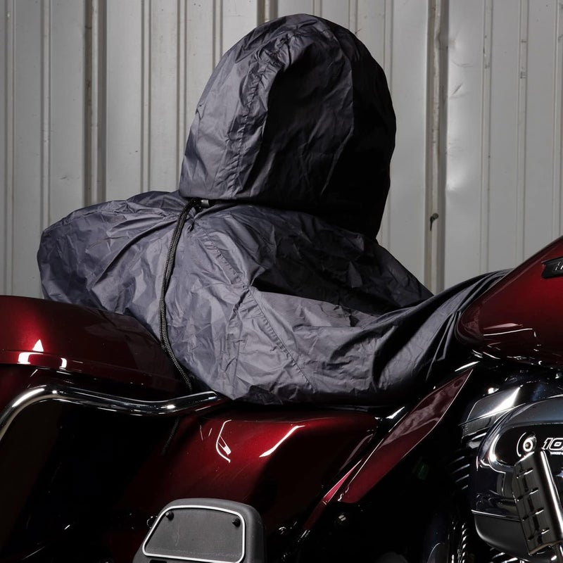 HOGWORKZ® Rain Cover for Two Up Seat w/ Driver Backrest Harley Davidson Touring Street Glide Road King Electra Glide Road Glide
