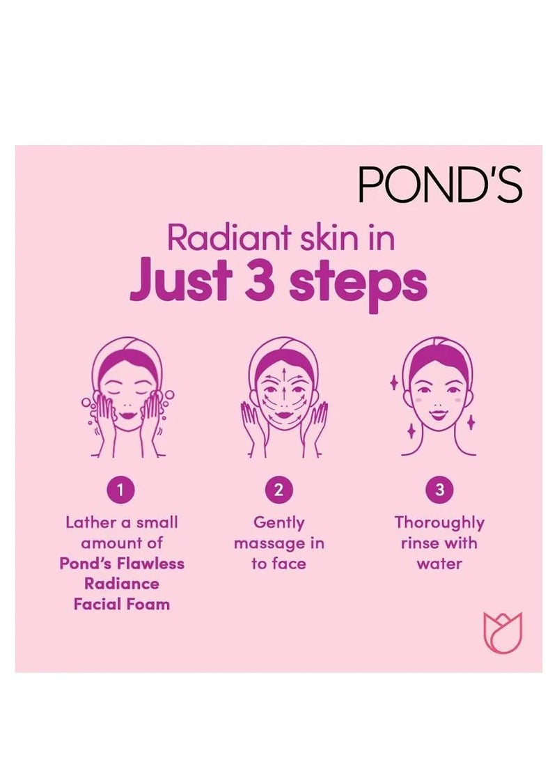 Pond's Flawless Radiance Even Tone Facial Foam With Niacinamide And Vitamin E 100grams - Image 3