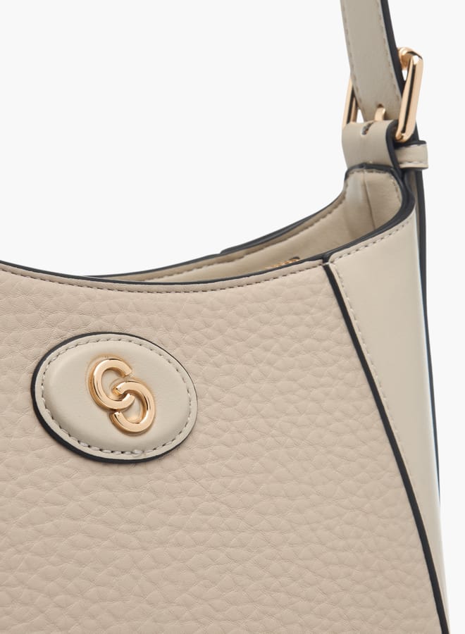 Celeste Womens Textured Shoulder Bag With Adjustable Strap And Zip Closure  - Image 4