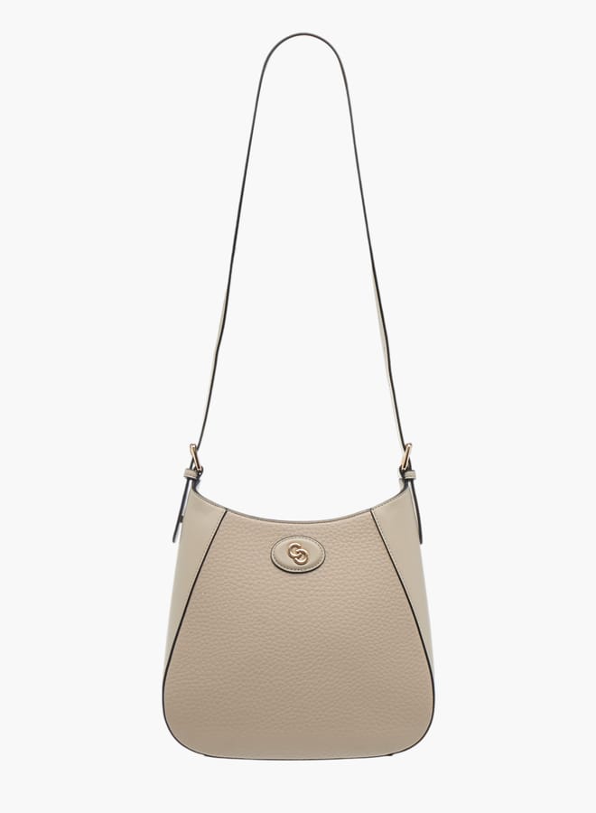 Celeste Womens Textured Shoulder Bag With Adjustable Strap And Zip Closure  - Image 2