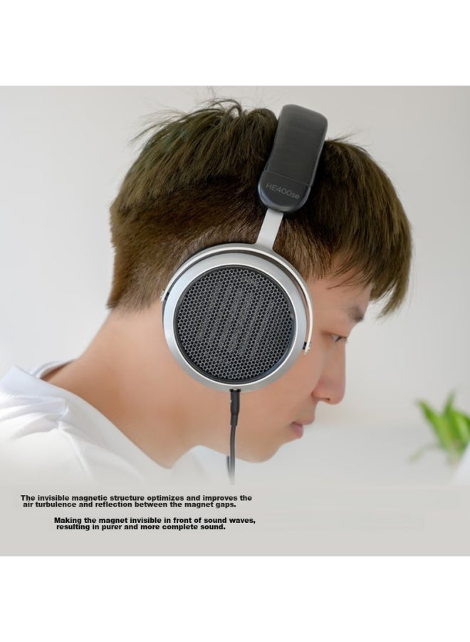 HIFIMAN سماعات هاي فاي أوديوافيلي هي400سي ذات السائق المسطح المفتوح، فوق الأذن سلكية، متوافقة مع الموسيقى، الكمبيوتر، والهواتف المحمولة - Image 4