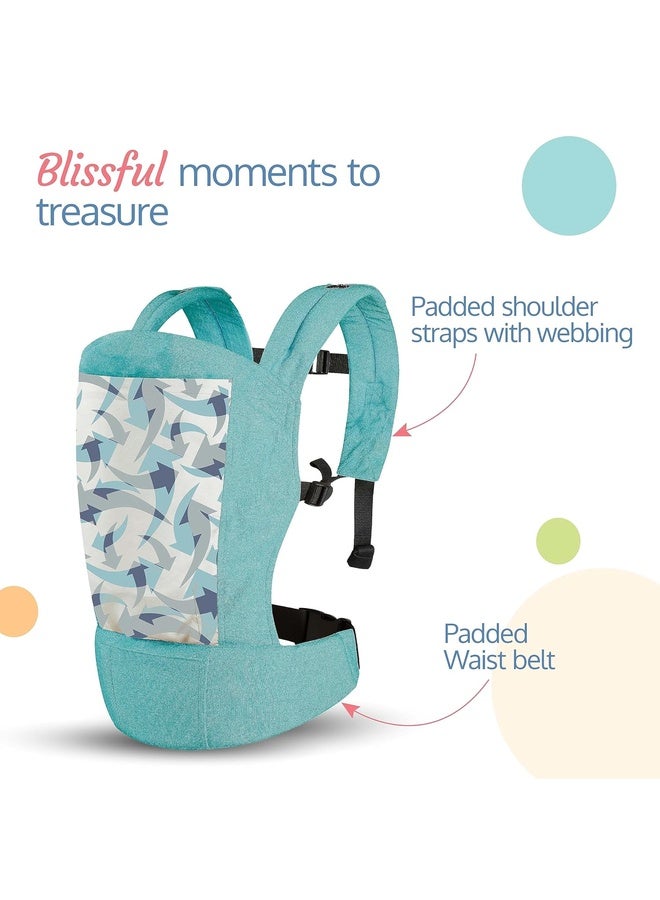 Luvlap Adore Baby Carrier with 2 Carry Positions, Carrier for 4 to 24 Months Baby, Breathable Skin Friendly Premium Fabric, Adjustable Newborn to Toddler Carrier, Max Weight Upto 18 Kgs (Light Blue) - Image 2