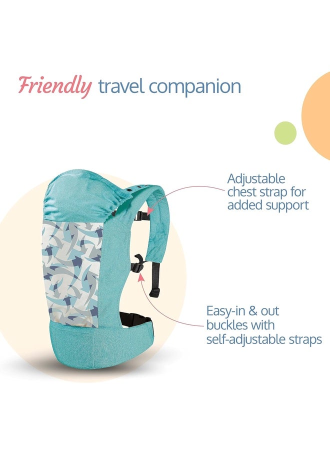 Luvlap Adore Baby Carrier with 2 Carry Positions, Carrier for 4 to 24 Months Baby, Breathable Skin Friendly Premium Fabric, Adjustable Newborn to Toddler Carrier, Max Weight Upto 18 Kgs (Light Blue) - Image 4