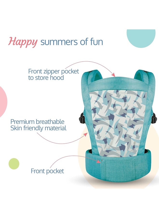 Luvlap Adore Baby Carrier with 2 Carry Positions, Carrier for 4 to 24 Months Baby, Breathable Skin Friendly Premium Fabric, Adjustable Newborn to Toddler Carrier, Max Weight Upto 18 Kgs (Light Blue) - Image 3