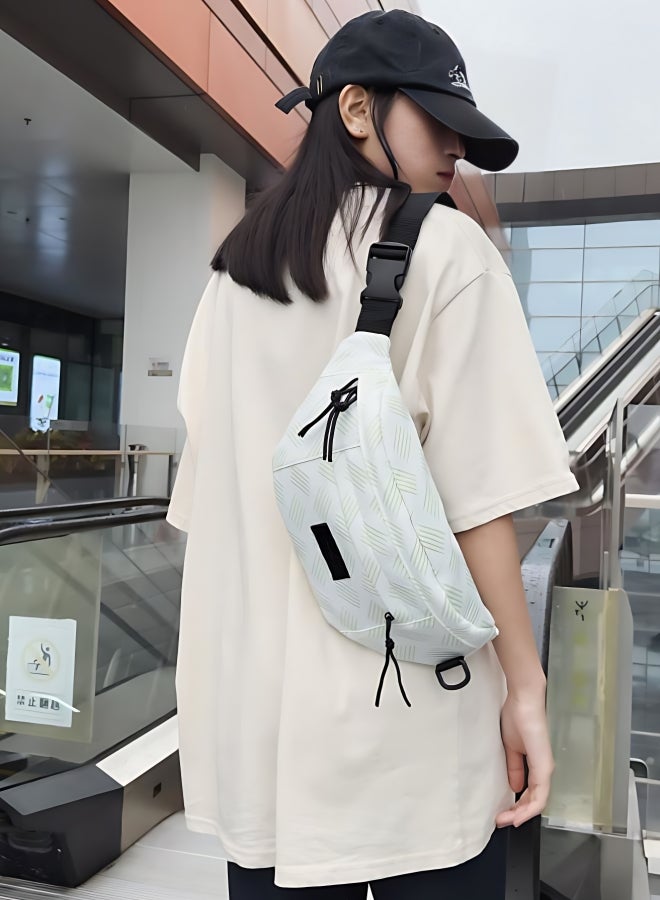 Men's/Women's  Versatile Line Crossbody Bag, Boys' and Girls' Nylon Shoulder Bag Sling Bag Side Bag Carry Bag, Daily Commuting Large-capacity Chest Bag Waistpack Belt Bag for Teenagers/Students - Image 2
