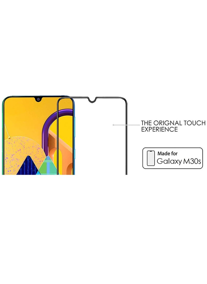 ELTRAZONE Screen Guard for Samsung Galaxy M30s / M30 / M31 / M21 / A30 / A30s / A50 / A50s Tempered Glass Screen Protector Full Glue Edge-to-Edge Gorilla Screen Protector - Black  - Image 5