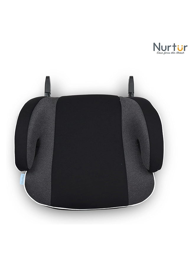 Nurtur Enzo Kids Booster Car Seat - Arm Rest Seat, Blow Up Narrow Backless Booster Car Seat For Travel, Suitable From 4 Years To 12 Years (Group 2/3) - Black And Dark Grey  - Image 5
