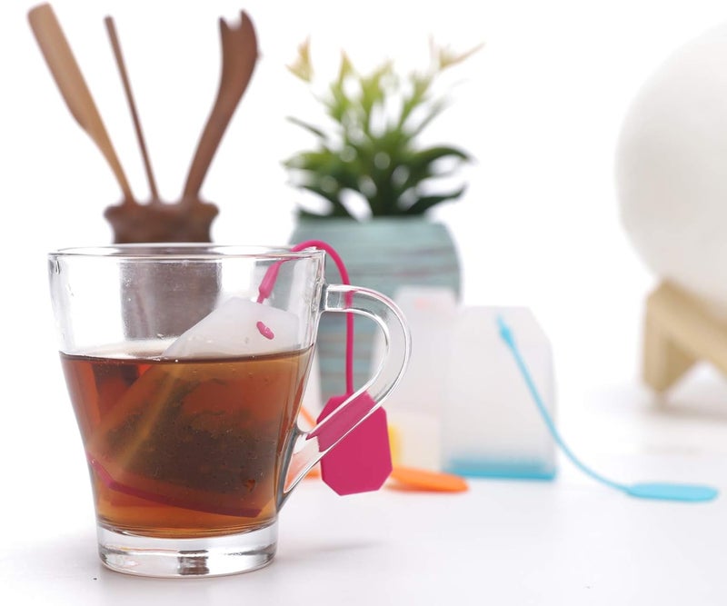 Ecurfu Silicone Tea Infuser, 4 Pack Loose Leaf Tea Filter Bags Strainer with Spoon - Image 4