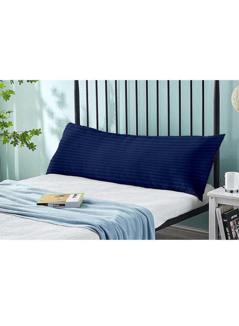 DubaiGallery Long Body Pillow 1pc, Fabric: 100% Polyester 85 GSM Microfiber 1 cm Stripe Super Soft, Filling: 1300 gm Hollow Fiber Comfort, Breathable & Ultra Soft , Size: 45 x 120 cm  - Image 2