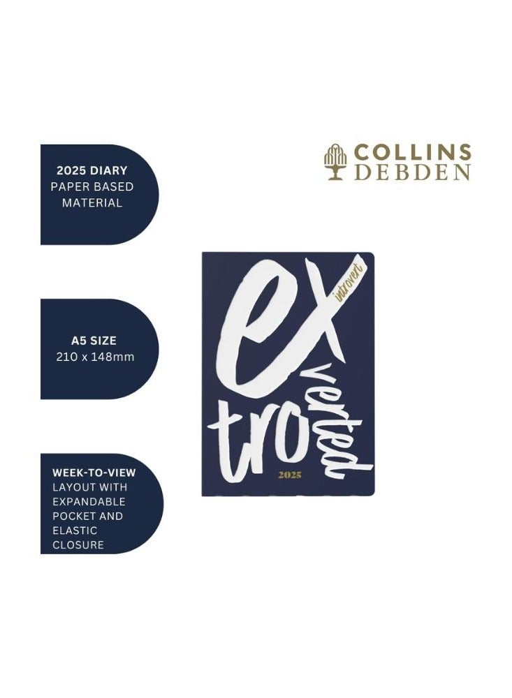 Collins Collins Expressive Type 2025 Planner - A5 Week to View Diary - Navy - (E-ET153.59-25) - Stylish Weekly Eco Diary with Recycled Paper  - Image 4