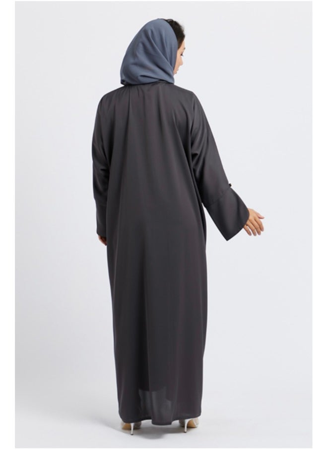 Evva Evva Luxury Saudi Abaya for Women – Elegant Open Front Modest Wear in Premium Fabric – Ideal for Ramadan, Eid, and Everyday Elegance  - Image 3