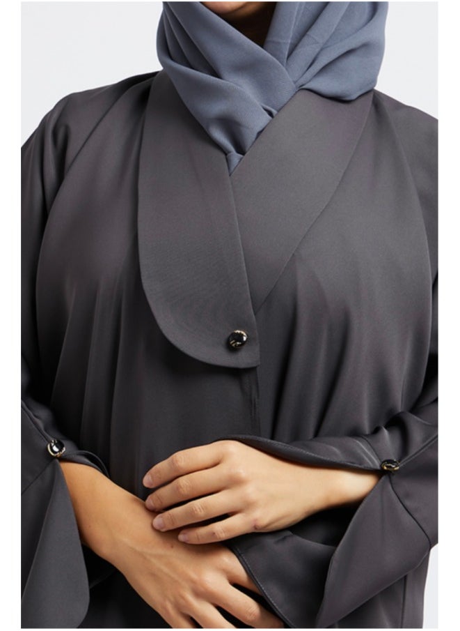 Evva Evva Luxury Saudi Abaya for Women – Elegant Open Front Modest Wear in Premium Fabric – Ideal for Ramadan, Eid, and Everyday Elegance  - Image 4