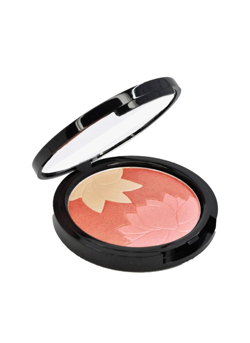 Manna Kadar Manna Kadar Beauty  Blossom Floral Compact Multifunctional Blush  Highlighter 3 Shades of Pink Coral  Champagne for a Perfect Blend Natural  Radiant Use on Dcolletage Highly Pigmented 