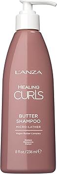 LANZA Healing Curls Butter Shampoo Curly Hair Shampoo for a Creamy ColourSafe Cleanse and Refreshed Curls Paraben and Sulphate Free Shampoo 236ml - Image 1