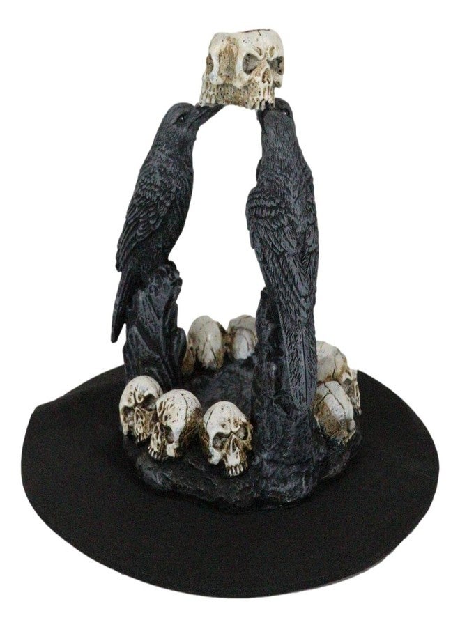إيبروس جيفت مجموعة هدايا إيبروس القوطية المرعبة "قال الغراب: لن يعود أبدًا" - ثلاث غربان مع جماجم - مبخرة مخروطية الشكل - تماثيل غراب - ويكا - سحر - شعوذة - ديكور منزلي - Image 3
