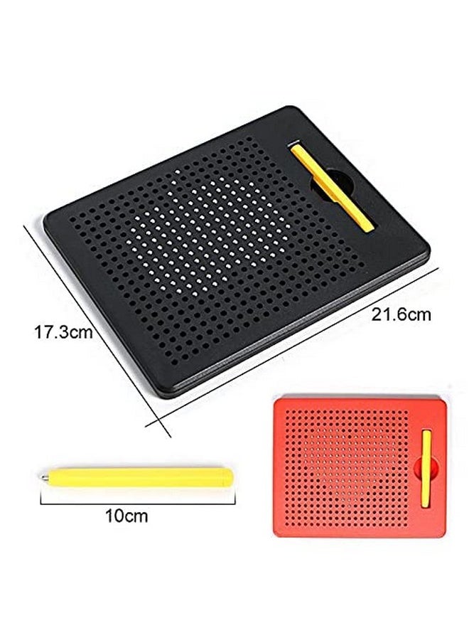Famous Quality - Famous Quality® Mag Drawing Pad Educational Toy - Magnetic Board Sketch Pad for Kids, Draw Freely Magnetic Doodle Pad with Metal Balls for 3+ Kids, (Pack of 1, Multicolor) - Image 1