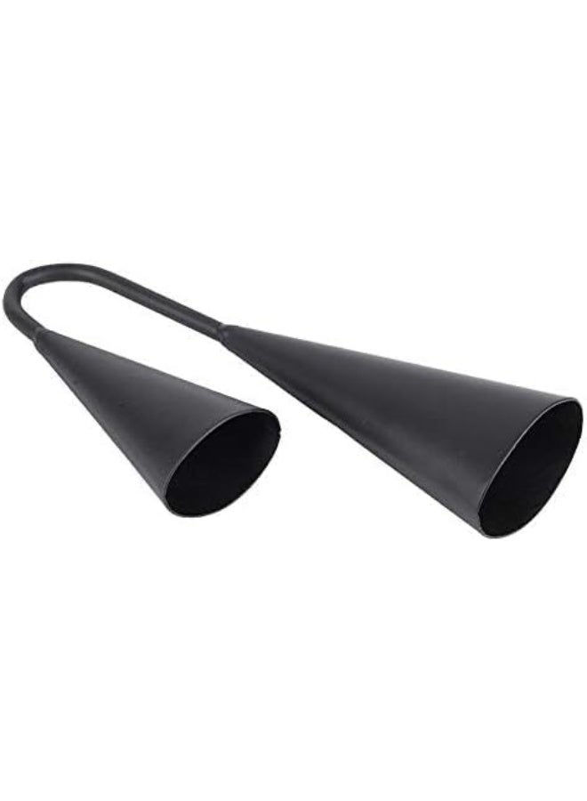 MegArya Agogo Bell Two Tone Handheld Traditional Latin Percussion Instrument with a Plastic Rod Clapper Metal Percussion Rhythm Musical Instrument - Image 2