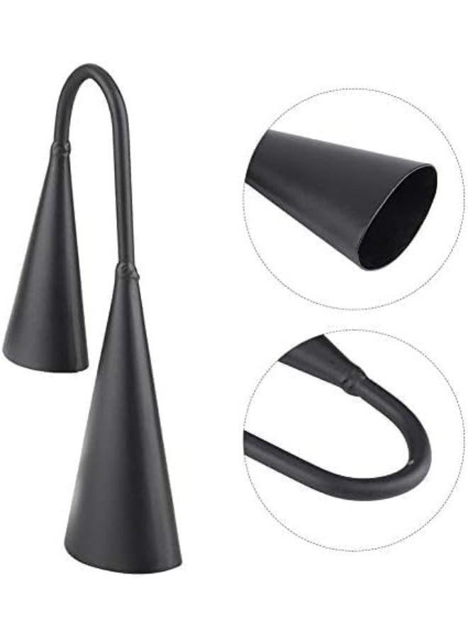 MegArya Agogo Bell Two Tone Handheld Traditional Latin Percussion Instrument with a Plastic Rod Clapper Metal Percussion Rhythm Musical Instrument - Image 5