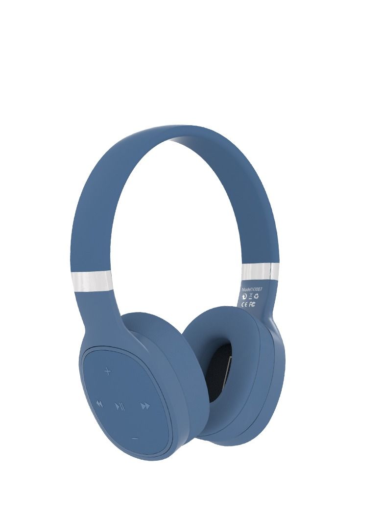 GULFLINK Bluetooth Wireless Headphones 500 mAH For Teens Adults Blue - Image 4