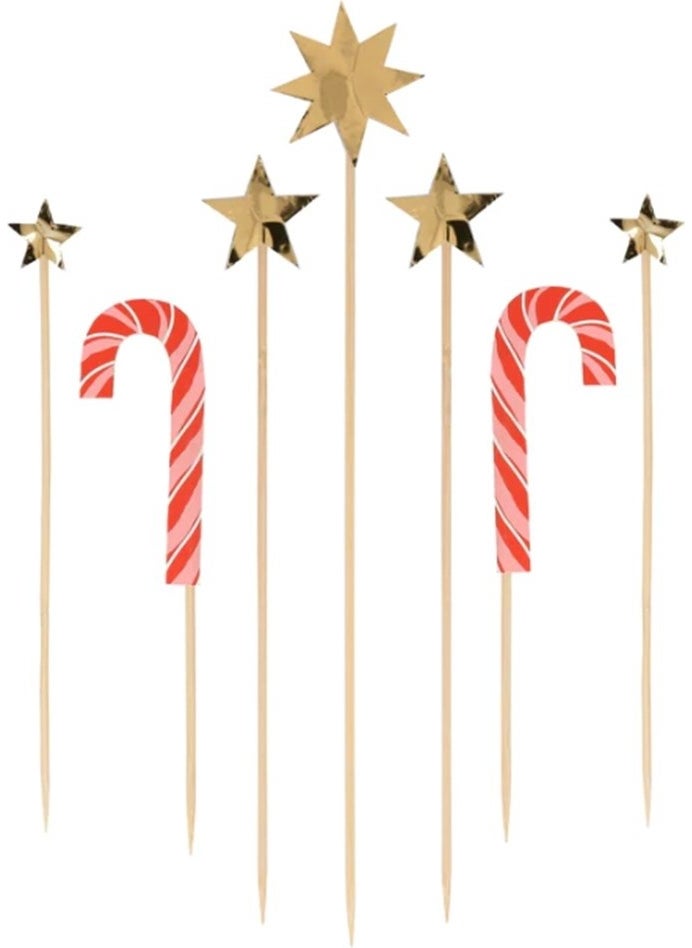 Meri Meri - Christmas Honeycomb Cake Topper Set - Honeycomb New Year Cake Decoration Set - 10 Pieces  - Image 4
