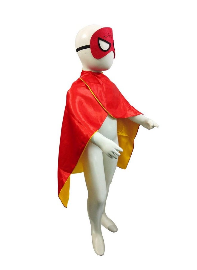 بوك ماي كوستيوم - زي تنكري للأطفال من BookMyCostume بتصميم عباءة العنكبوت الخارقة، مناسب لعمر 5-6 سنوات، أزرق/أحمر - Image 1