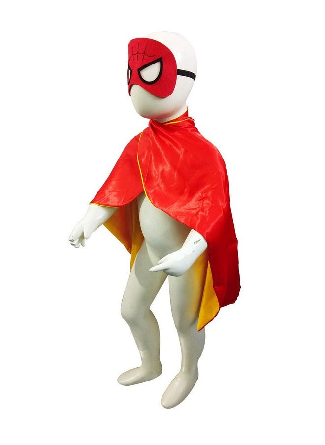 بوك ماي كوستيوم - زي تنكري للأطفال من BookMyCostume بتصميم عباءة العنكبوت الخارقة، مناسب لعمر 5-6 سنوات، أزرق/أحمر - Image 1