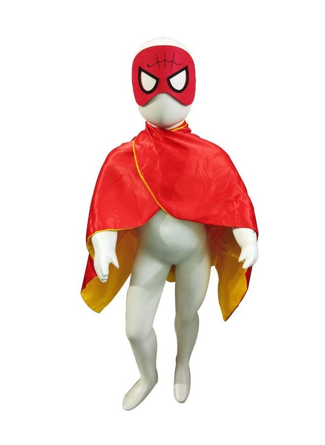 بوك ماي كوستيوم - زي تنكري للأطفال من BookMyCostume بتصميم عباءة العنكبوت الخارقة، مناسب لعمر 5-6 سنوات، أزرق/أحمر - Image 1