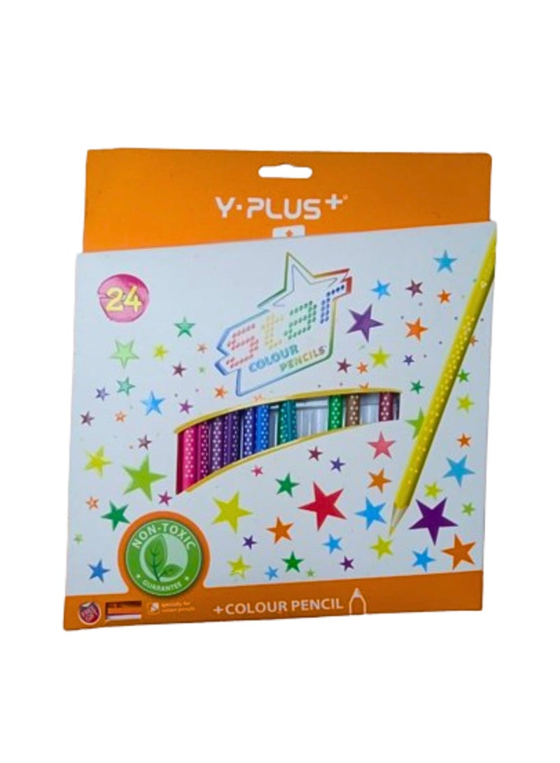 YPlus Wooden Color Pencil Pack of 24 Pcs - Image 1