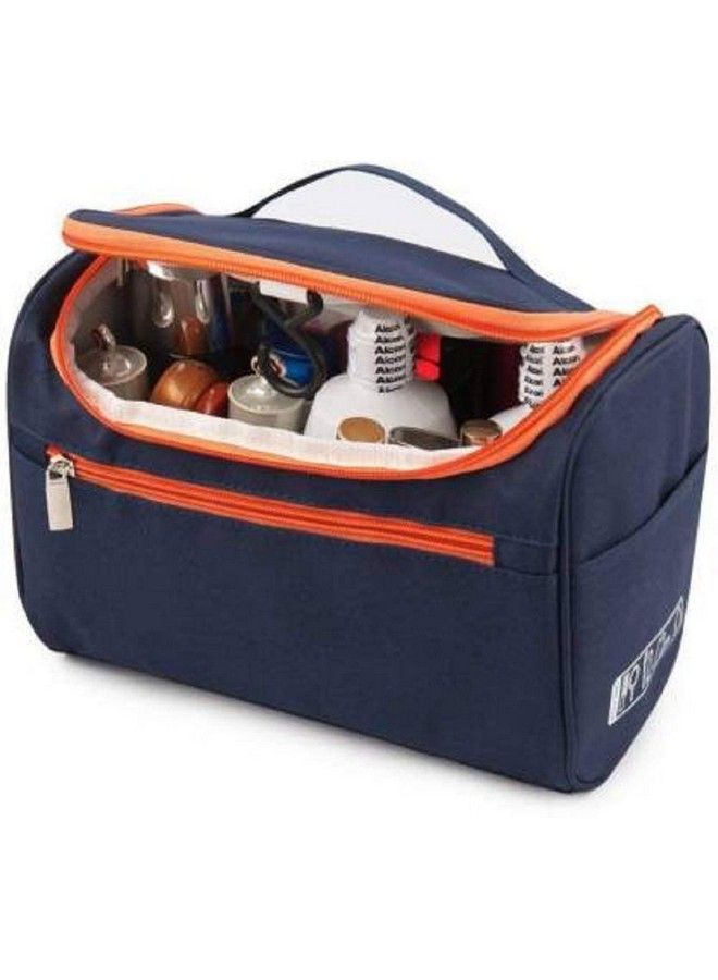 Kytaste Travel Hanging Cosmetics Bag Makeup And Toiletries Organizer Pouch (Navy Blue)  - Image 2