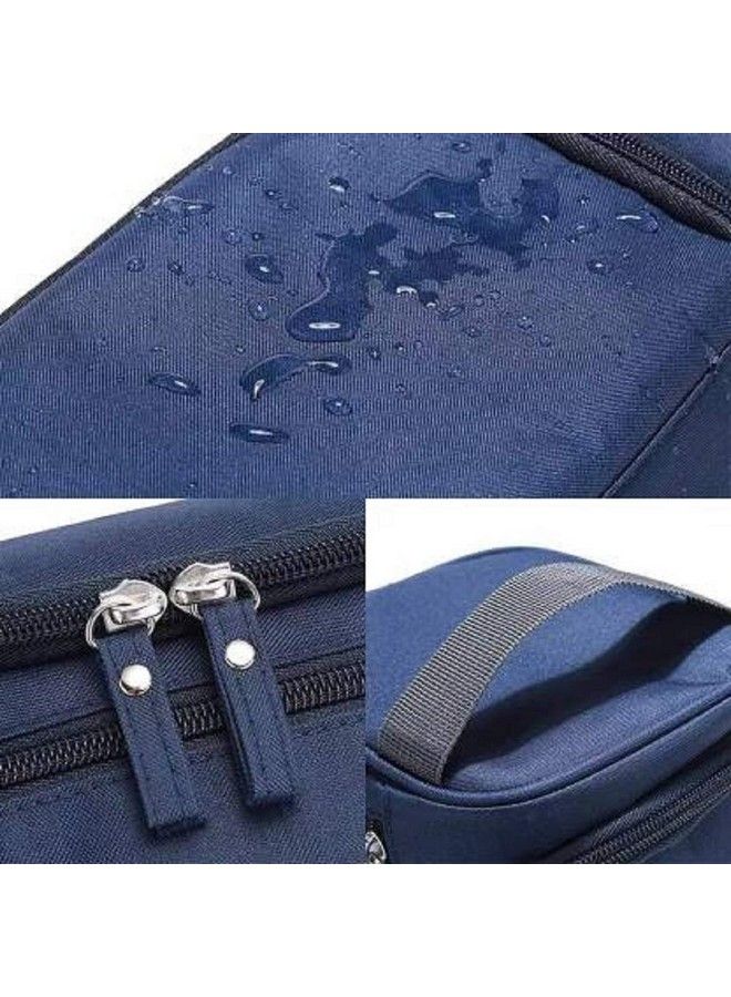 Kytaste Travel Hanging Cosmetics Bag Makeup And Toiletries Organizer Pouch (Navy Blue)  - Image 5