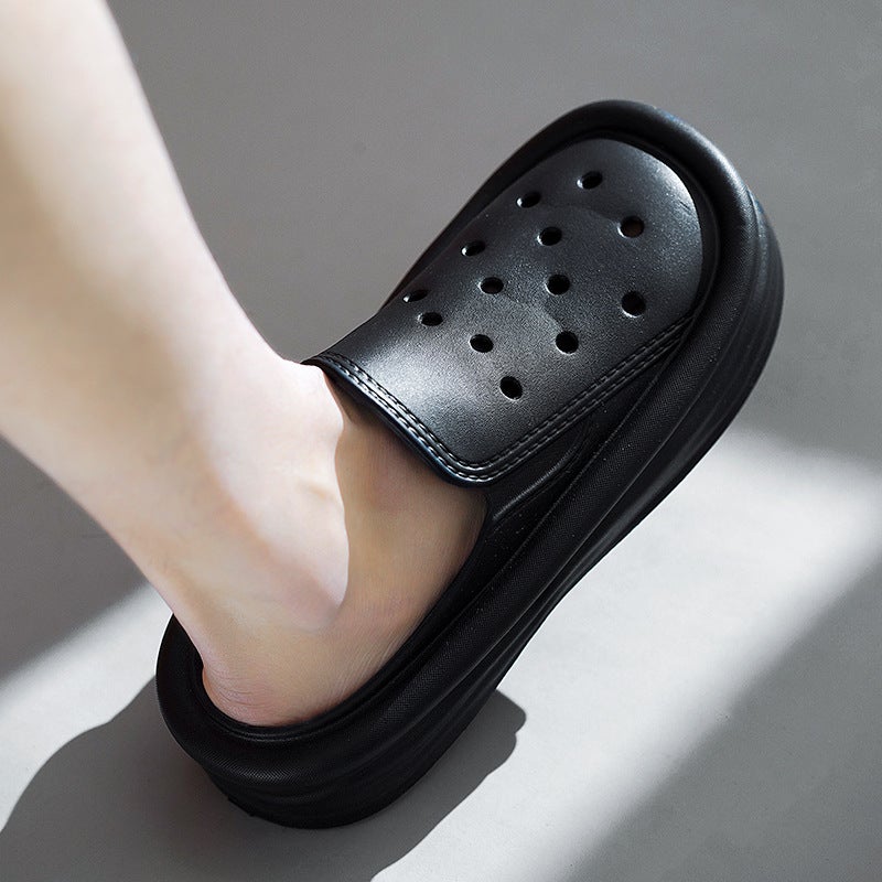 Summer Lovers New Casual Fashion Thick-Soled Simple Half Slippers Lazy People A Pedal Youth Slippers A Generation Of Hair - Image 3