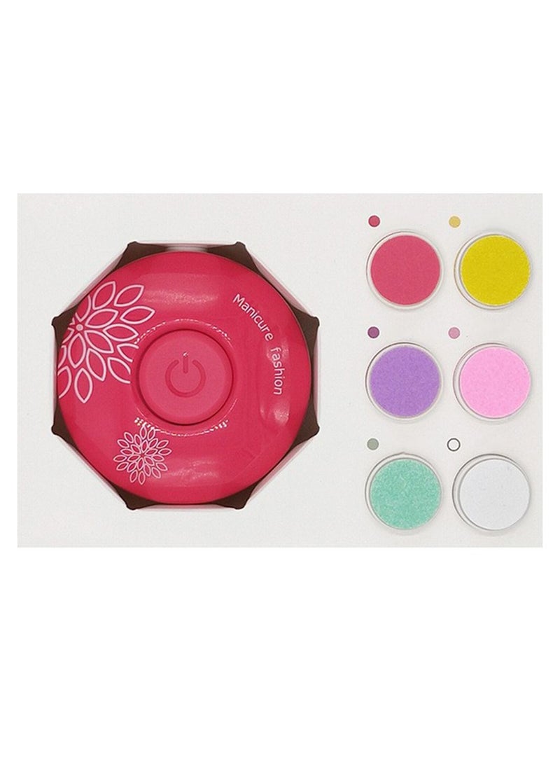 مجموعة مانيكير كهربائية لتشذيب أظافر الأطفال حديثي الولادة أو الكبار (أحمر) - Image 1