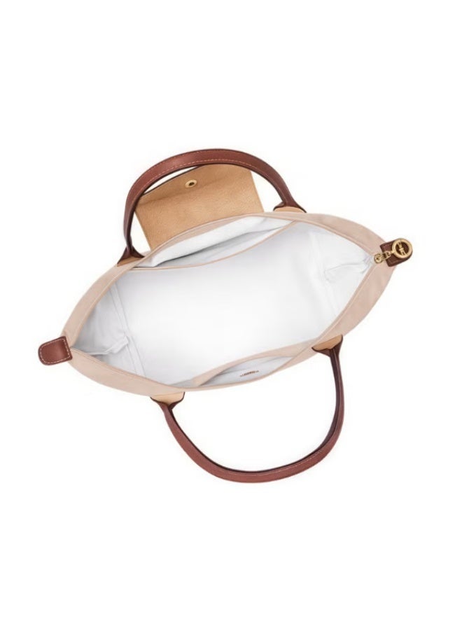 لونج شامب حقيبة لونشام متوسطة الحجم للسيدات، حقيبة قابلة للطي مع مقصورة، حقيبة كتف للاستخدام في السفر أو العمل. - Image 3